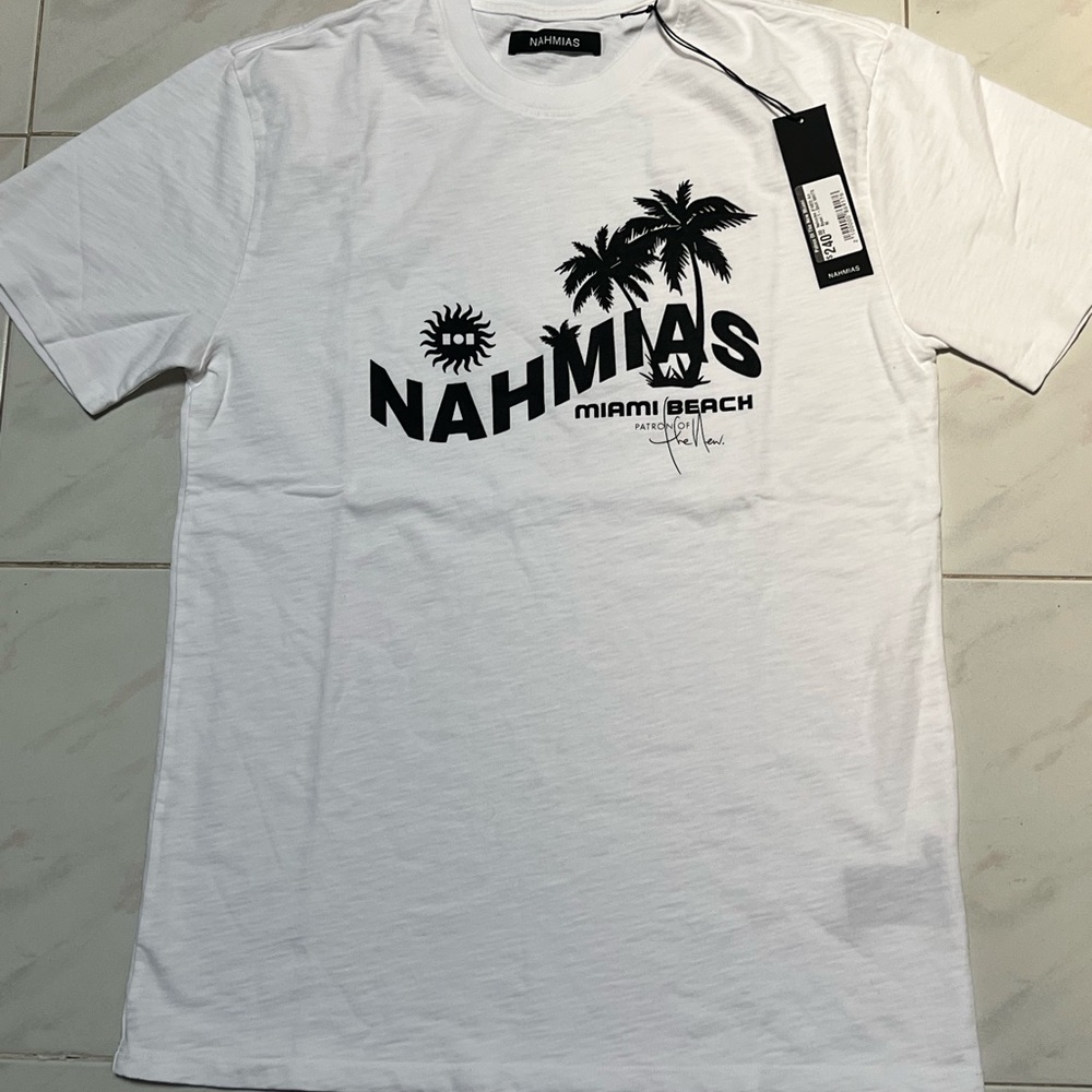 Nahmias Miami Beach Burnt White Patron Of The New Miami Shirt Men M Art Basel